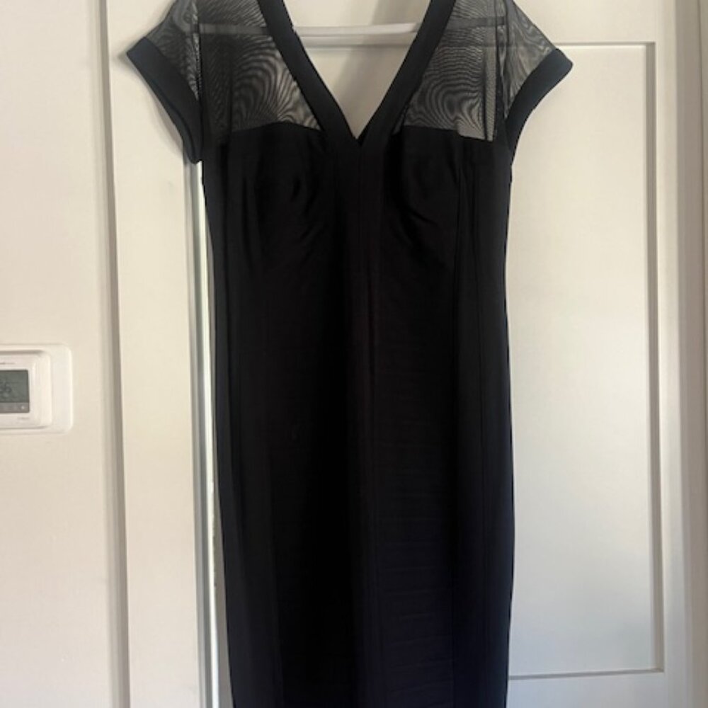 Black formal dress, knee length, size XL